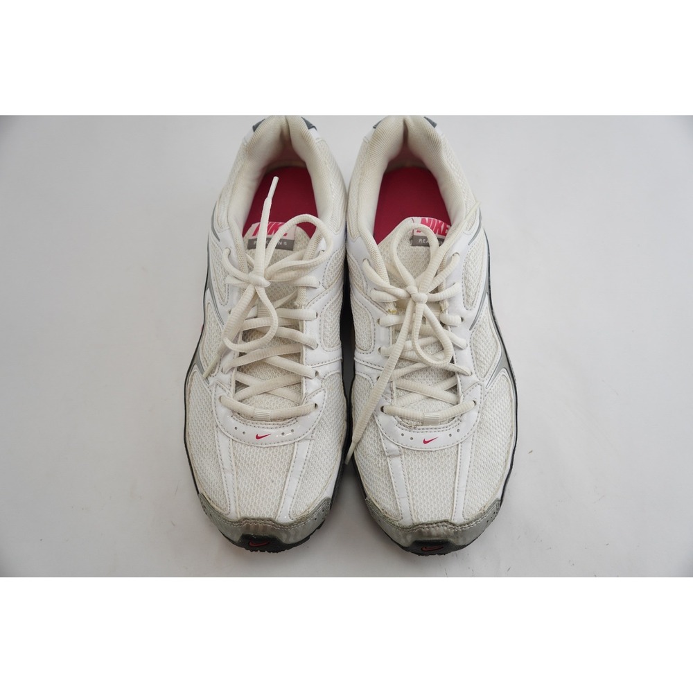Nike Reax Run 5 Women Size 11 White Silver Pink Running Shoes 407987-116 Good‎ - Picture 3 of 7